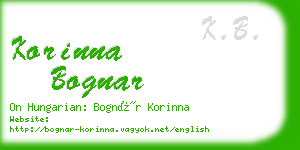 korinna bognar business card